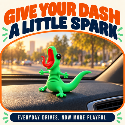 🦎🏍️ Roadside Lizard Buddy – Car & Motorcycle Decor
