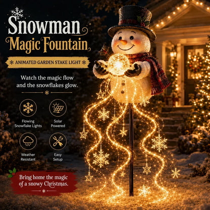 🎅✨ Santa’s Golden Gift Fountain Light 🎁🌟