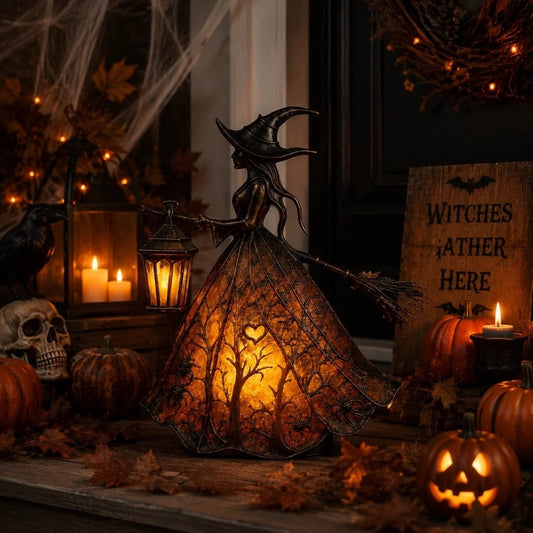 Halloween Witch Lamp Tabletop Decoration