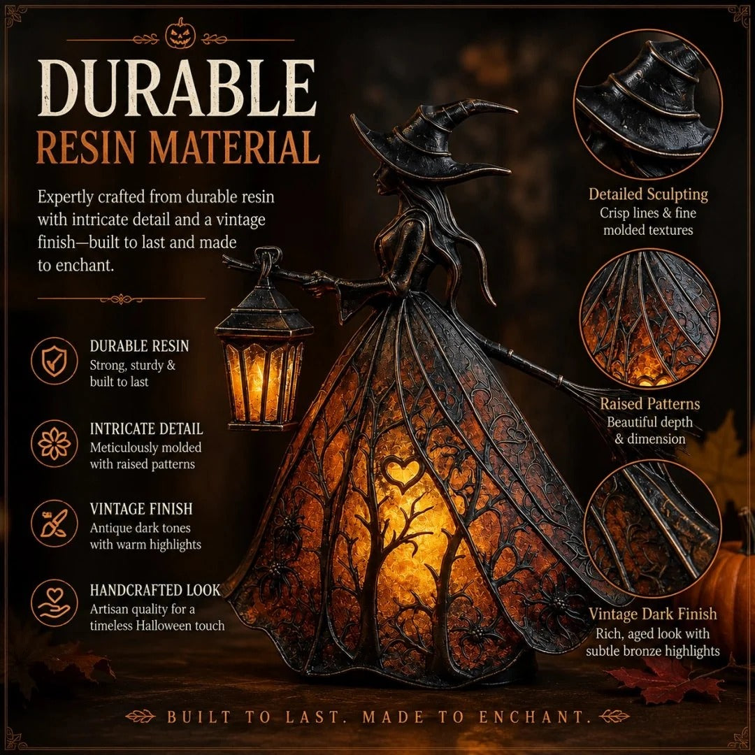 Halloween Witch Lamp Tabletop Decoration