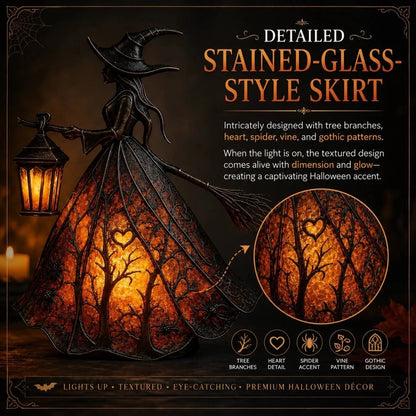 Halloween Witch Lamp Tabletop Decoration