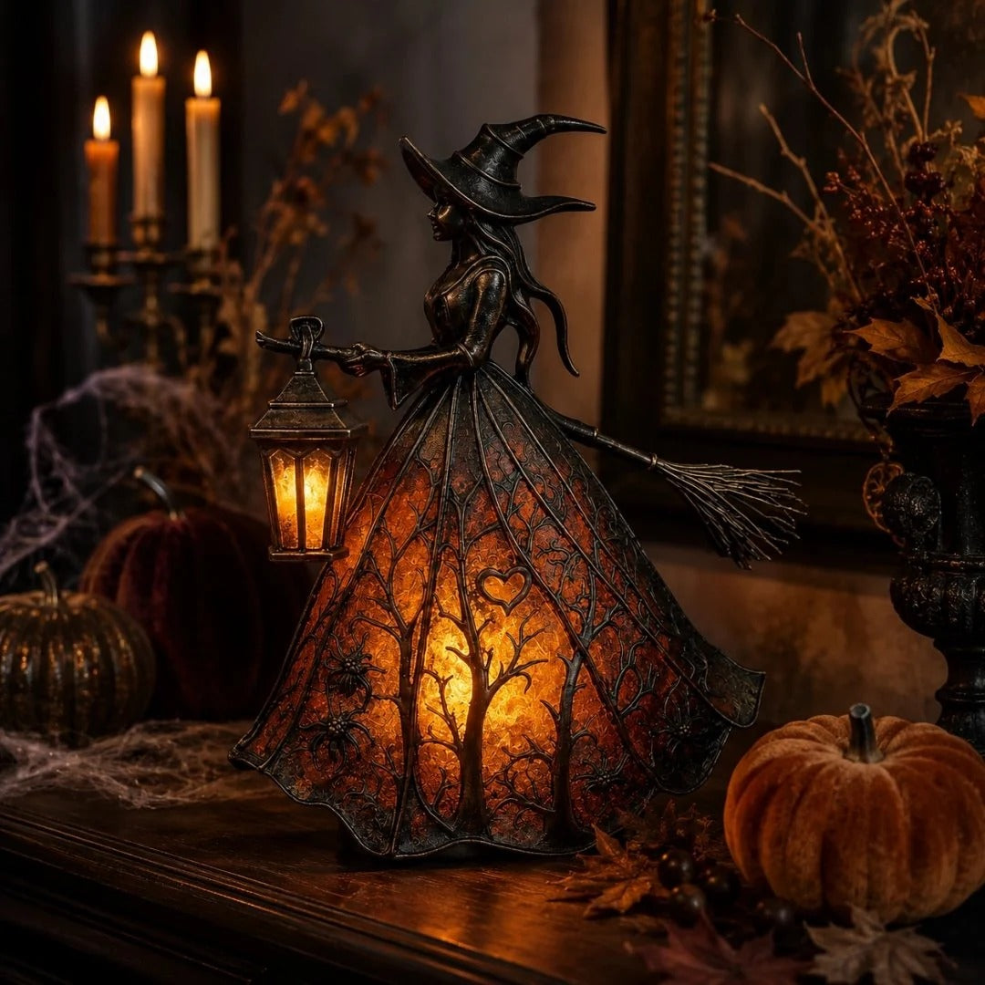 Halloween Witch Lamp Tabletop Decoration