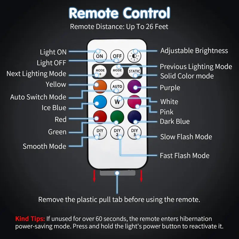 🚨 RGB Wireless LED Strobe Light