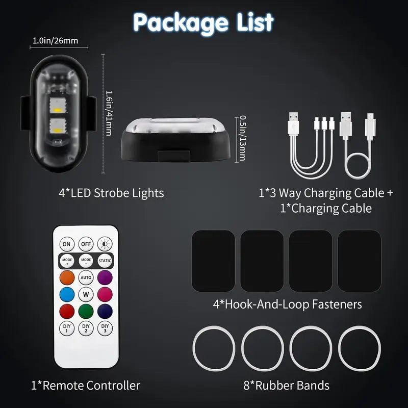 🚨 RGB Wireless LED Strobe Light