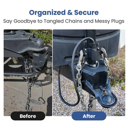 Mrorea Aluminum Trailer Towing Chain Organizer
