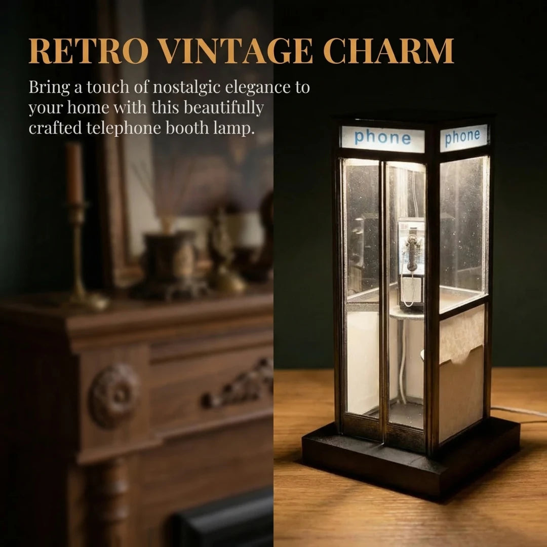 🔥Last Day 49% OFF - ☎️Retro Vintage Tall PhoneBooth Lamp