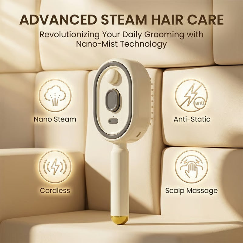 💫SAVE 50% NOW🪮✨Steam Mist Straightening Comb – Easy Salon-Like Hair