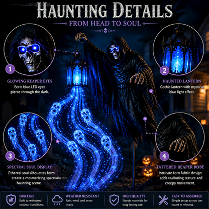 🎁💀The Grim Reaper’s Glowing Garden-A Spooky Halloween Yard Display