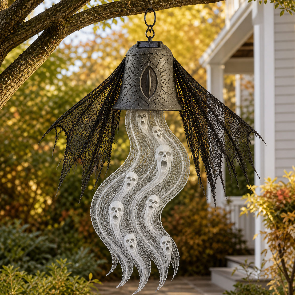 Solar Soul Torrent Haunted Bell – Animated Halloween Hanging Light