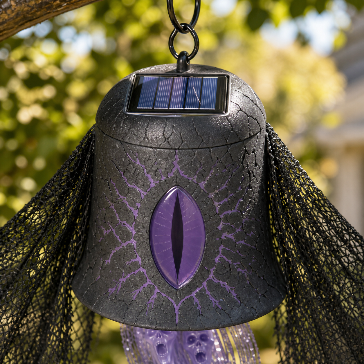Solar Soul Torrent Haunted Bell – Animated Halloween Hanging Light