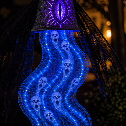 Solar Soul Torrent Haunted Bell – Animated Halloween Hanging Light
