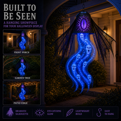 Solar Soul Torrent Haunted Bell – Animated Halloween Hanging Light
