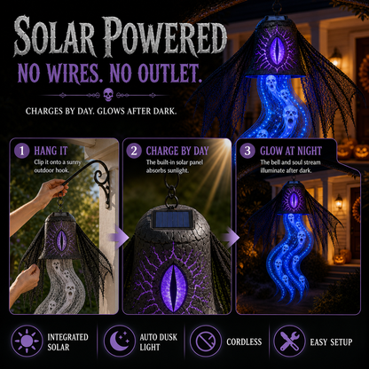 Solar Soul Torrent Haunted Bell – Animated Halloween Hanging Light