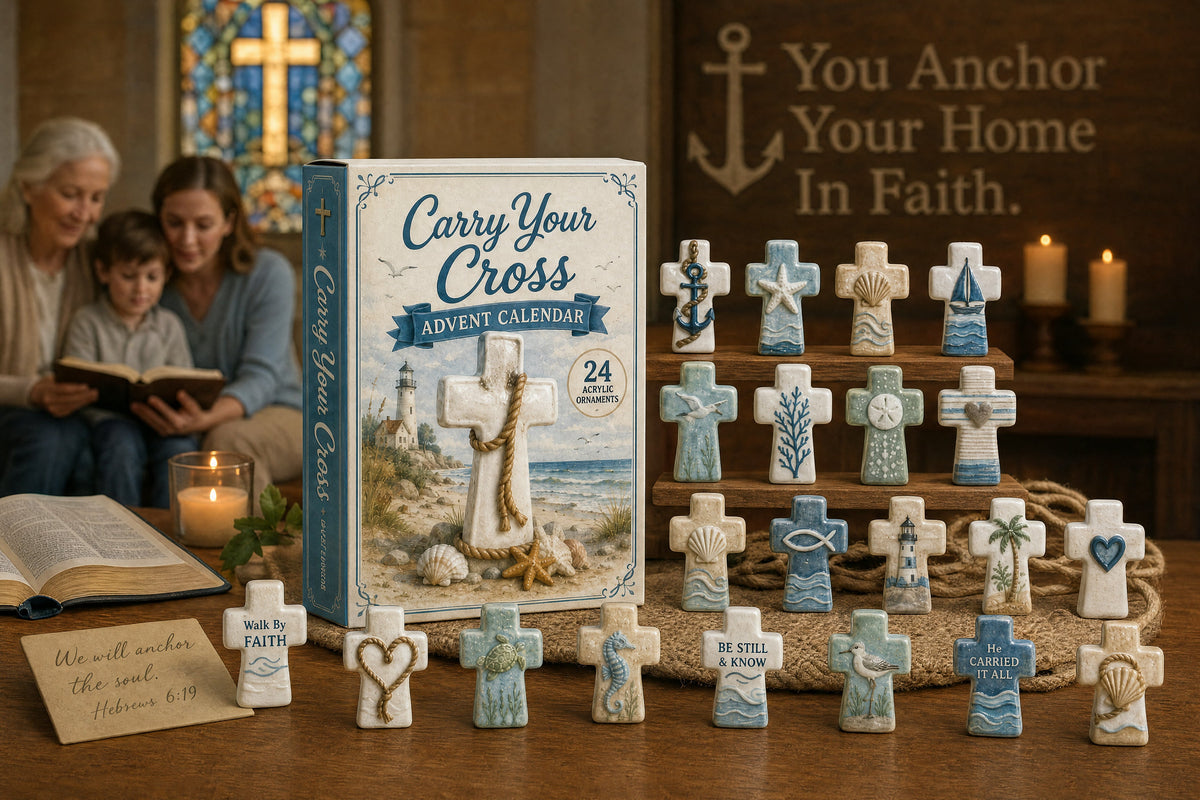 Family sharing a faith-centered Advent tradition
