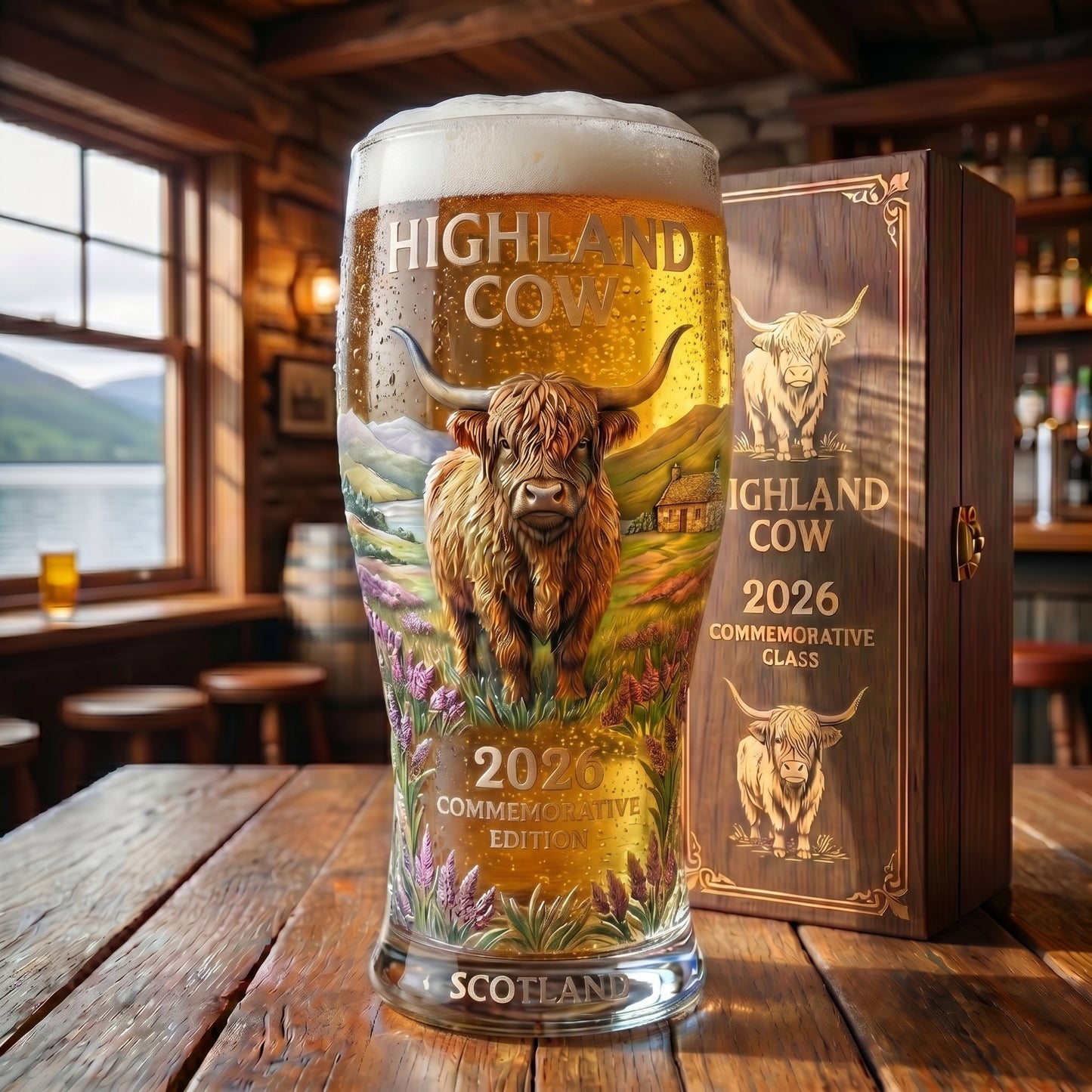 Last Day Promo: 49% OFF-Highland Cow 2026 Commemorative Glass
