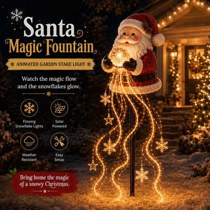 🎄49% OFF🎄 Santa Magic Fountain™ – Flowing Snowflake LED Christmas Garden Light ❄️