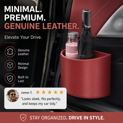 🥳2026 HOT SALE🥳💞50K+ SOLD!🚗🧺 53% OFF! Leather Car Door Cup Holder – Wide‑mouth opening, easy reach for drinks & phone. Clip‑on secure fit. PU leather, tough & stylish. 🛡️✨
