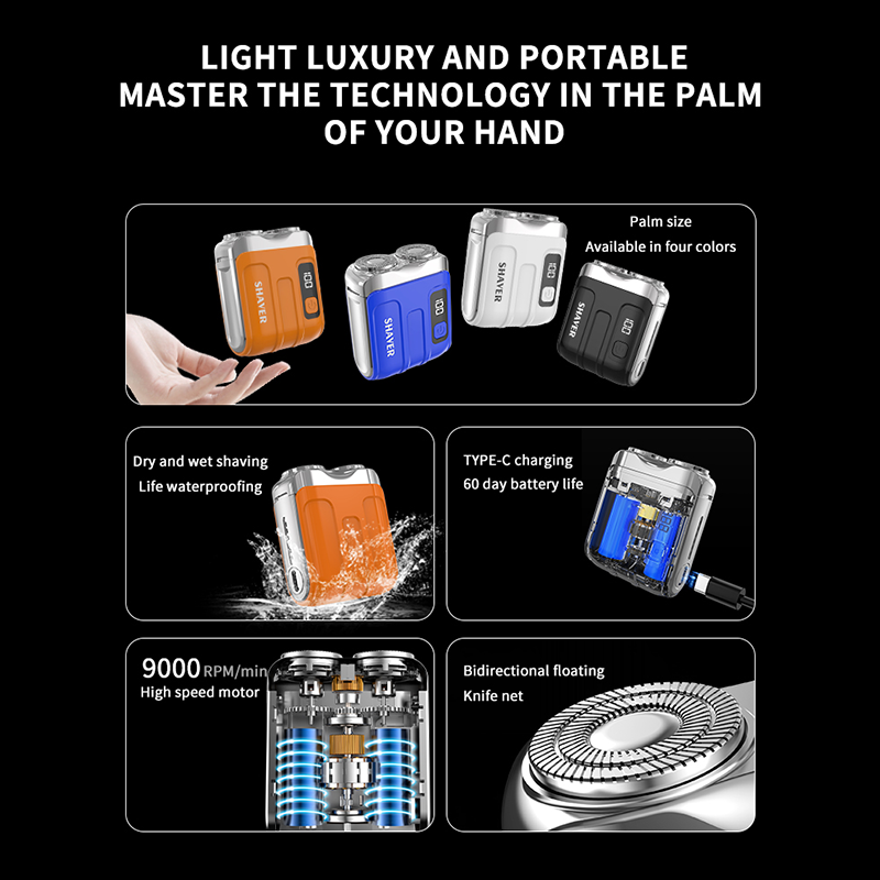 💥Portable Mini Men's Electric Shaver – Compact & Rechargeable🧳