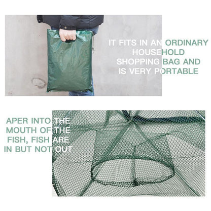 🥳2026 HOT SALE🥳💞50K+ SOLD!🦀🦐 50% OFF! Automatic Foldable Fish Trap – Thickened mesh, rust‑proof steel. Zipper opening for easy harvest. Doubles your catch effortlessly. 🏆🌊