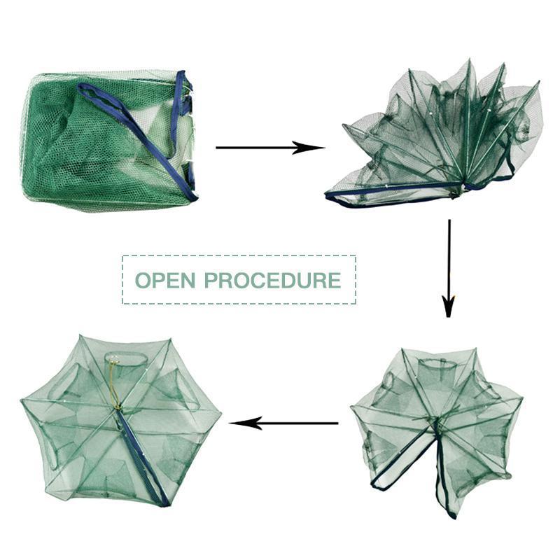 🥳2026 HOT SALE🥳💞50K+ SOLD!🦀🦐 50% OFF! Automatic Foldable Fish Trap – Thickened mesh, rust‑proof steel. Zipper opening for easy harvest. Doubles your catch effortlessly. 🏆🌊