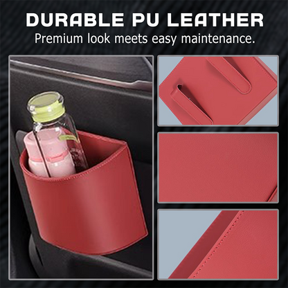 🥳2026 HOT SALE🥳💞50K+ SOLD!🚗🧺 53% OFF! Leather Car Door Cup Holder – Wide‑mouth opening, easy reach for drinks & phone. Clip‑on secure fit. PU leather, tough & stylish. 🛡️✨