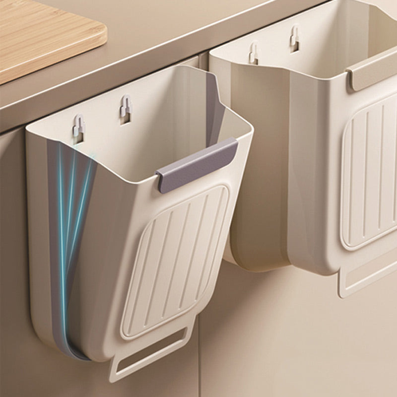 🗑️ LIMITED-TIME 50% OFF! 💫 Collapsible Hanging Trash Can for Kitchen Cabinet Door
