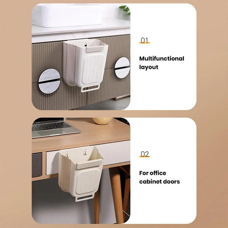 🗑️ LIMITED-TIME 50% OFF! 💫 Collapsible Hanging Trash Can for Kitchen Cabinet Door
