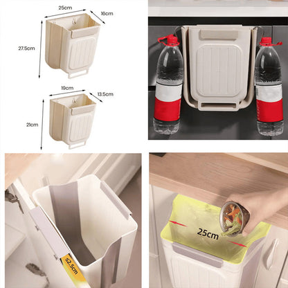 🗑️ LIMITED-TIME 50% OFF! 💫 Collapsible Hanging Trash Can for Kitchen Cabinet Door