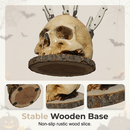 🎃 Halloween Skull Knife Holder – Spooky & Funny Kitchen Knife Storage