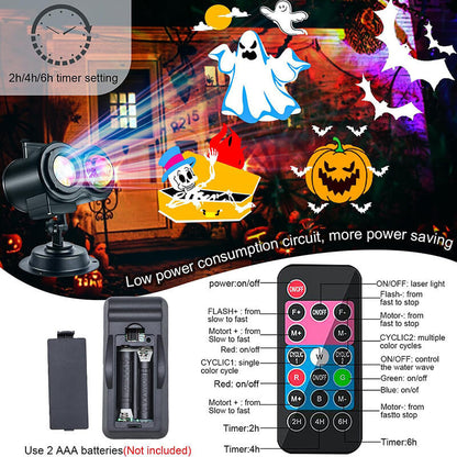 2-in-1 HD Remote Control Holiday Projector Lights（Free shipping）