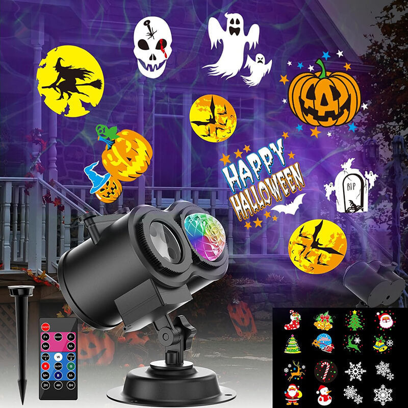 2-in-1 HD Remote Control Holiday Projector Lights（Free shipping）