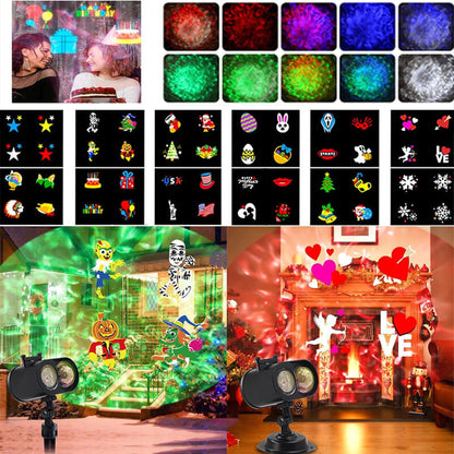 2-in-1 HD Remote Control Holiday Projector Lights（Free shipping）
