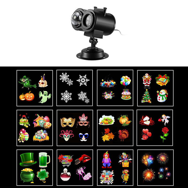 2-in-1 HD Remote Control Holiday Projector Lights（Free shipping）