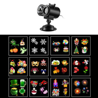 2-in-1 HD Remote Control Holiday Projector Lights（Free shipping）