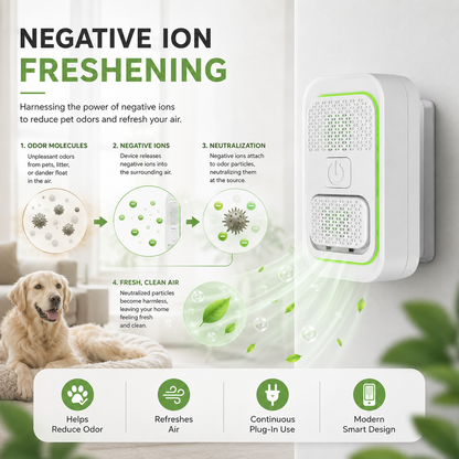 🏡Keep Your House Fresh With Pets | Compact Negative Ion Air Cleaner That Gets Rid Of Mites & Stale Odors
