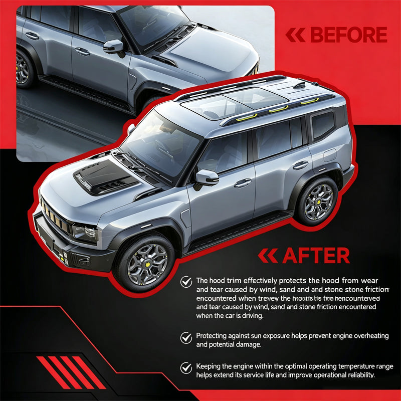 Universal Car Hood Vent Bonnet Scoop Decorative Cover ABS Car Styling Accessories