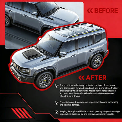 Universal Car Hood Vent Bonnet Scoop Decorative Cover ABS Car Styling Accessories