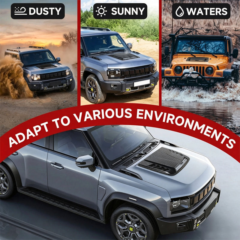 Universal Car Hood Vent Bonnet Scoop Decorative Cover ABS Car Styling Accessories