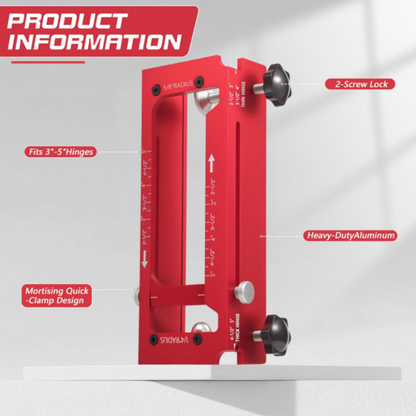 🔧Adjustable Door Hinge Mortise Jig Kit – Precision Routing, Quick Setup & Perfect for Carpenters, Joiners & DIY Home Renovations ✨
