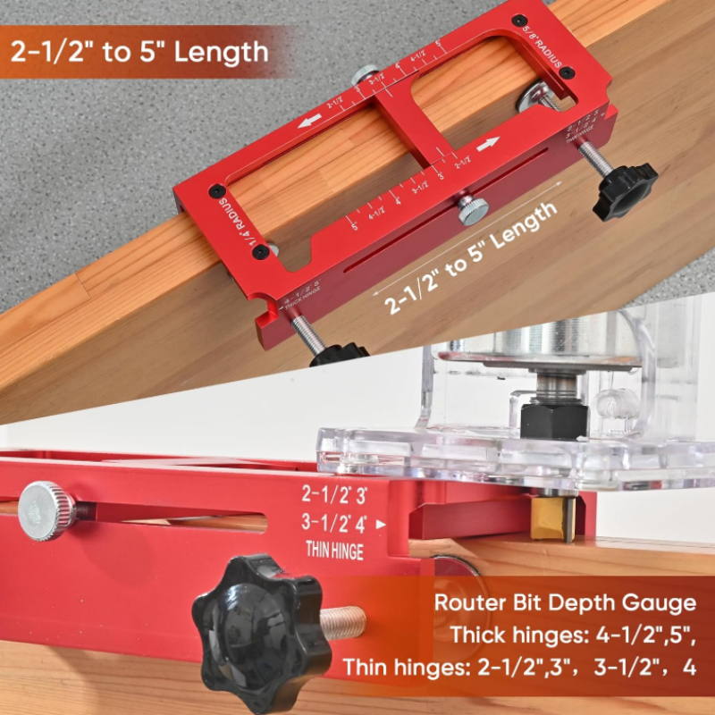🔧Adjustable Door Hinge Mortise Jig Kit – Precision Routing, Quick Setup & Perfect for Carpenters, Joiners & DIY Home Renovations ✨