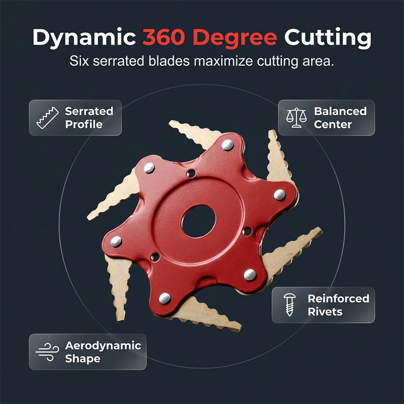 🏆Flash Sale⚡ 50K+ SOLD! - 6-Blade Steel Trimmer Head