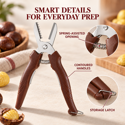 🌰 50% OFF! 🔧 2-in-1 Chestnut Shear – Score & peel in seconds ✨