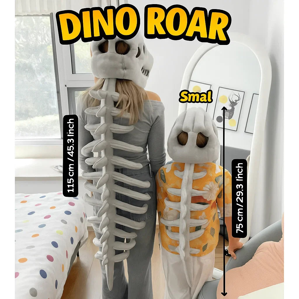 DinoRoar™ Dinosaur Skeleton Costume — Movable Jaw & Plush Tail (Ages 3-10)