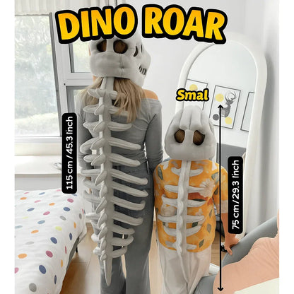 DinoRoar™ Dinosaur Skeleton Costume — Movable Jaw & Plush Tail (Ages 3-10)