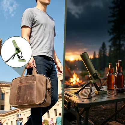 Beer Bottle Mortar Bottle Opener – Novelty Cap-Launching Desk & Bar Accessory