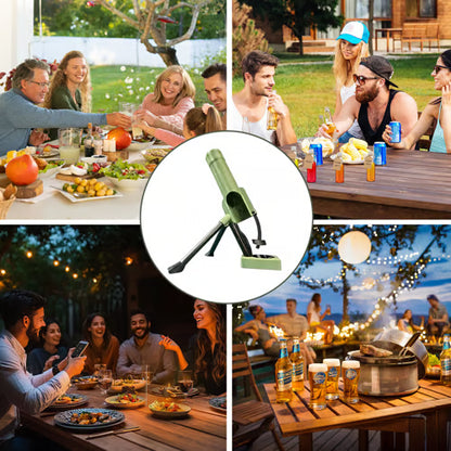 Beer Bottle Mortar Bottle Opener – Novelty Cap-Launching Desk & Bar Accessory