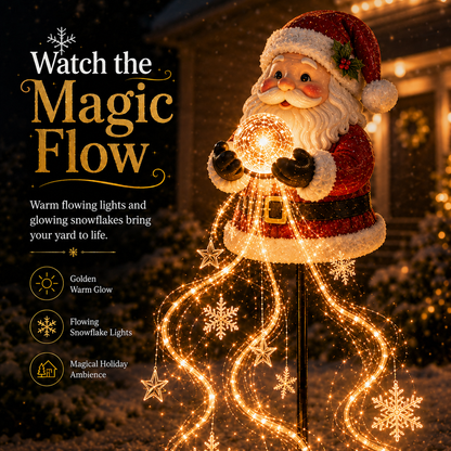 🎄49% OFF🎄 Santa Magic Fountain™ – Flowing Snowflake LED Christmas Garden Light ❄️